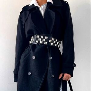 Streets Ahead Roger Belt - Sex and the City Studded Belt Black Silver SJP Carrie